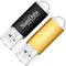 2 Pack 64GB USB Flash Drives, USB 2.0 Thumb Drives Memory Stick in Black and Gold
