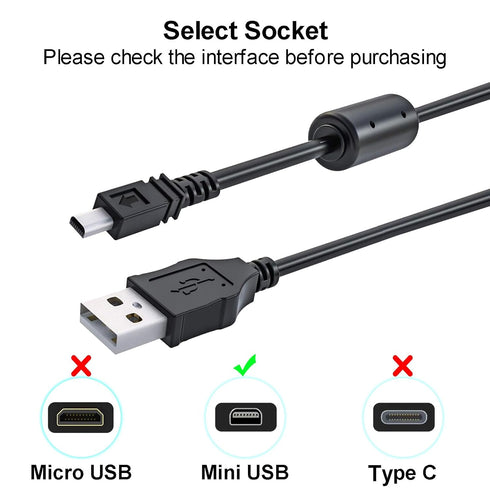 UC-E6 USB Cable for Nikon CoolPix S4000 S3000 S3300 S3700, Compatible with Nikon DSLR D3300 D750 D5300