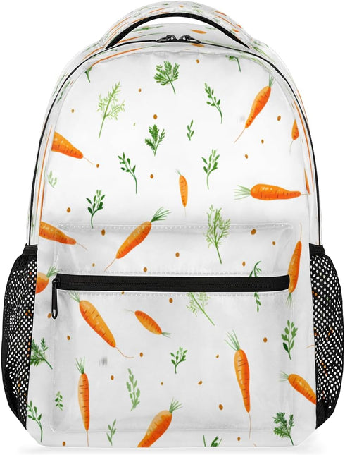 Aglebo Funny Carrot Travel Backpack for Men Women Casual Cute Laptop Backpack 16x11.4x8
