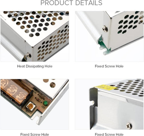 BTF-LIGHTING AC100-240V to DC5V10A Max50W Power Supply Adapter for LED Strip, CCTV Camera, Security System