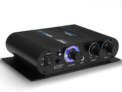 Pyle 90 Watt Peak Bluetooth Mini Home Studio - Compact Class T Amplifier with 3.5mm Input