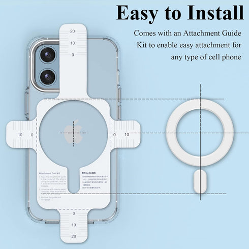 2 PCS Universal MagSafe Ring, Magnetic Adapter Sticker Compatible with iPhone 15/14/13/12/11 Pro Max Mini & Galaxy