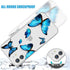 Clear Case for iPhone 12 Mini, Soft TPU Shockproof Protective Case with Cute Blue Butterfly Pattern Cover