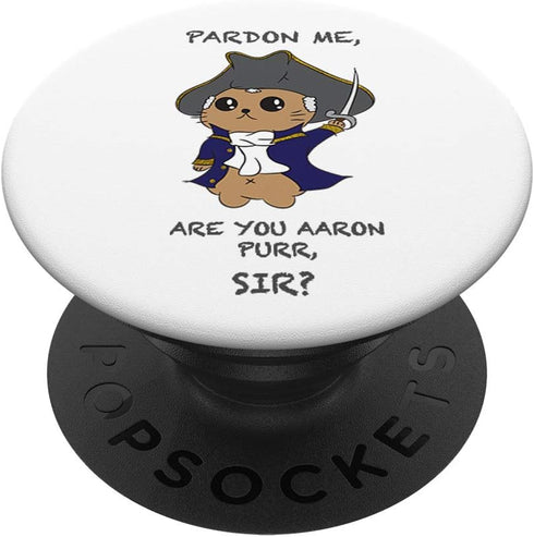 Cute Hamilton Cat PopSockets PopGrip - Swappable Grip for Phones & Tablets
