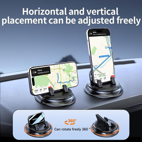 Holidaydeer 360 iPhone17 16 15 Rotatable Car Phone Holder Mount for your car Silicone Phone Mount for Car Dashboard