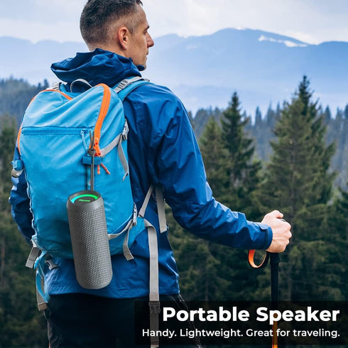 RIENOK Portable Bluetooth Speaker, 30W Dual Pairing True Wireless Stereo, IPX7 Waterproof Outdoor Sport Shower Speaker