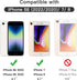 JETech Full Coverage Screen Protector for iPhone SE 3 (2022)/SE 2 (2020)/8/7, 4.7-Inch, White Edge Tempered Glass