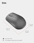 Lenovo 530 Full Size Wireless Computer Mouse for PC and Laptop, 2.4 GHz Nano USB Receiver, Ambidextrous Design,