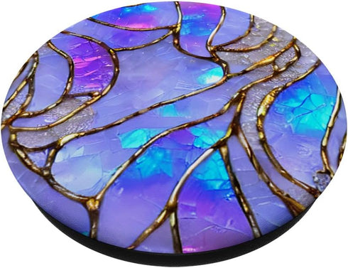 Purple Blue Pink Mosaic Design PopSockets Standard PopGrip