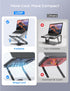 LOXP 10-15.6" Adjustable Laptop Stand for Desk, Metal Foldable Laptop Riser, Portable Ventilated Cooling Lectern