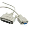 AYA DB9 (9-Pin) Female to DB25 (25-Pin) Male Serial Null Modem Cable (10 Ft)