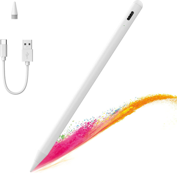 Upgraded Stylus Pen for iPad 7th Generation, Apple Pencil Compatible - Wireless Camera Control, Digital Battery