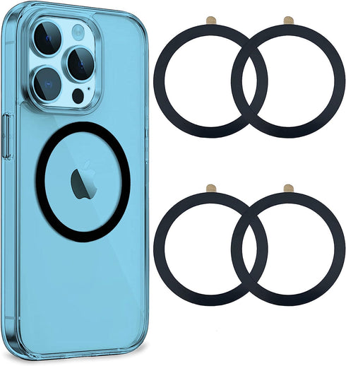4PCS Magnetic Wireless Charger Universal Metal Rings for MagSafe-Compatible Charger on iPhone 12-14 Pro/Max/Mini