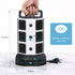 JACKYLED Power Strip Tower Surge Protector, 10ft Electric Charging Station, 12 Outlets, 6 USB Ports, Heavy Duty, White