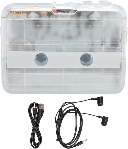 Portable Cassette Player, Bluetooth Tape Player with FM Radio, Stereo Cassette Tape Recorder, Auto Reverse Function