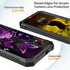 Cricket Icon 5/att Motivate 4 Phone Case with Screen Protector, Slim TPU Rugged Bumper, Purple Butterflies