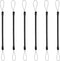 6PCS Black Retractable Spring Coil Strap Pen Leash, Plastic Elastic Pencil Chain Tether Lanyard for Touchscreen Pens