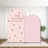 agogos 2 Covers,Set 2(6FT/5FT) Pcs A Berry Sweet Baby is ON The Way Arch Backdrop of Pink Plaids Strawberry Theme Arch