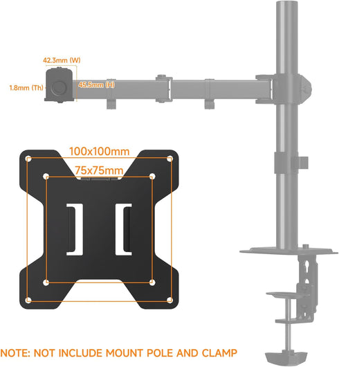 suptek 75x75 100x100,2 Pack(MD6MB-2) Monitor Mounting Plate for Monitor Computer Mounting System