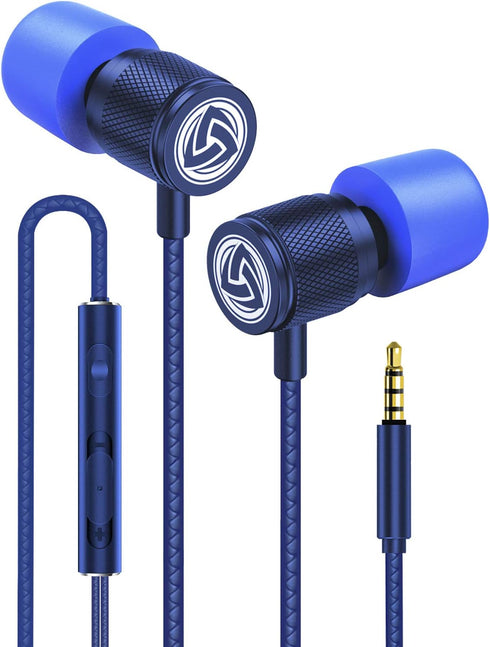 LUDOS Ultra Wired Earbuds in-Ear Headphones, 5 Years Warranty, Earphones with Microphone,