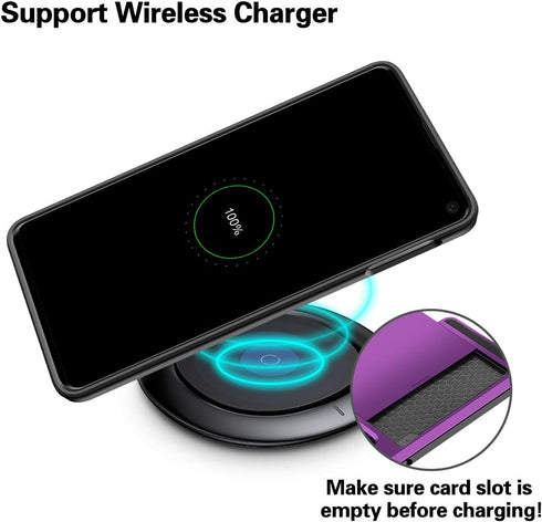 Vofolen Cover for Galaxy S10e Case, Wallet Card Holder, Anti-Scratch Dual Layer Protective Hard Shell