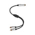 PNGKNYOCN 6.35mm to 2RCA Audio Cable, 1/4" TRS Female Stereo Jack to Dual RCA Male Plug Y Splitter Adapter Cable for