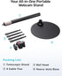 Etour 360 C922 C930e C920 C615 C960 4K N60, 1/4" Webcam Tripod Stand for Desk, Newly Upgraded Small Base & Ballhead