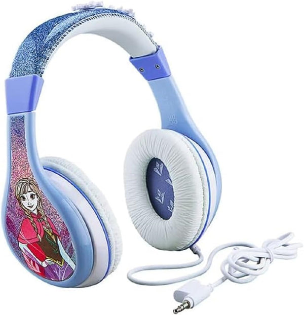 Frozen 2 Kids Headphones, Adjustable Headband, Tangle-Free Wired Headphones for School, Travel, Over Ear