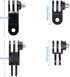 3-Way Adjustable Extension Pivot Arm Adapter Mount Kit for Action Cameras, Long and Short, Straight Joints