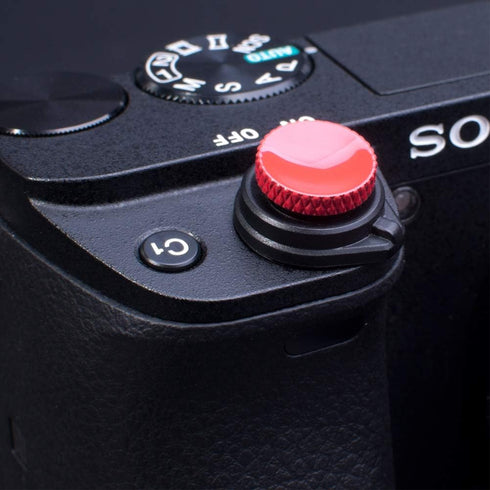 VKO Camera Soft Release Shutter Button Cap for ZV-1, RX100 Series, A6000 Series, A7 Series, Red (2 Pack)
