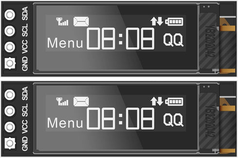 MakerFocus 2pcs 0.91 Inch I2C IIC OLED Display Module 128 x 32 Pixel