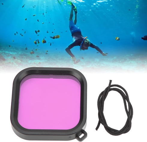 Underwater Camera Dive Filters for GoPro 10 11 Black, Waterproof Housing Case and Lanyard for Underwater Photography