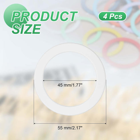 PATIKIL 4 Universal Plastic Magnetic Adapter Ring, Pcs Ultra-Thin Sticker Ring Adhesive Nickel-Iron Alloy for Phone