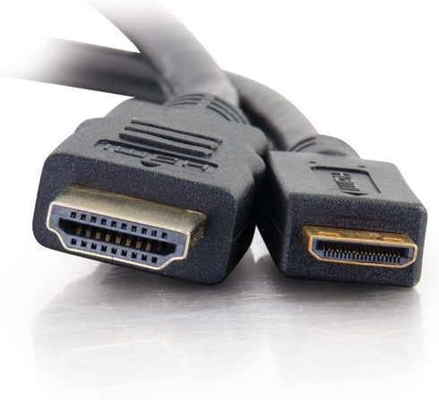 C2G Legrand Mini HDMI to HDMI Ethernet Cable, 4k High Speed, Black, 6 ft, 1 Count