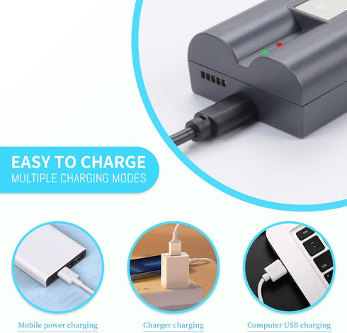 1 Pack Rechargeable V4 Battery 3.65V for Ring-Doorbell Camera 1/2/3/4 /USB Charging Station, Stick Up Cam Battery (2nd