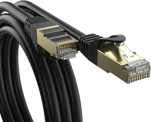 SHD Cat8 Ethernet Cable, High Speed 40Gbps 2000Mhz SFTP Patch Cord for Modem, Router, PC, Mac, Laptop - 6 Feet