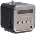 Music Player Mini Speaker, Portable FM Radio Stereo PC Fashion Support Card and U Disk (Black)
