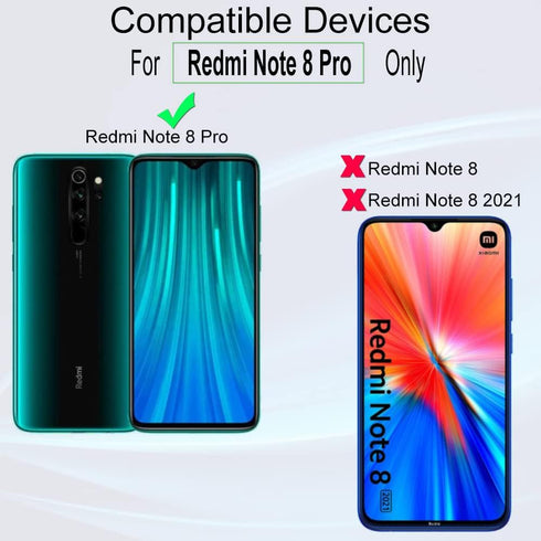 Ibywind Screen Protector for Redmi Note 8 Pro, with 2Pcs Tempered Glass, 1Pc Camera Lens Protector