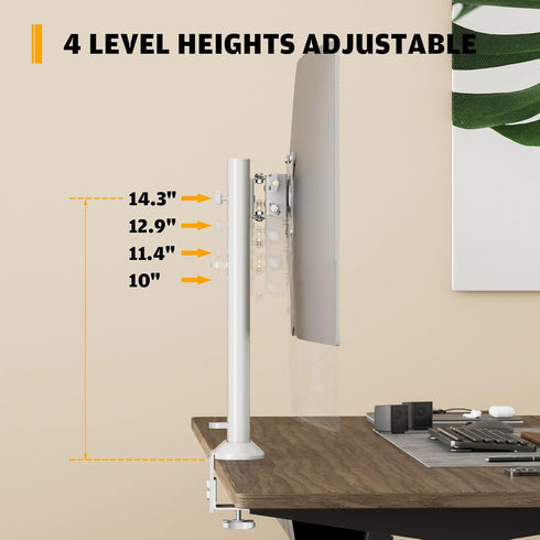 Hemudu 13 inch 32 inch 77lbs, Single Desk Monitor Arm Mount Stand Fit for to Flat Curved Computer Screen with Swivel
