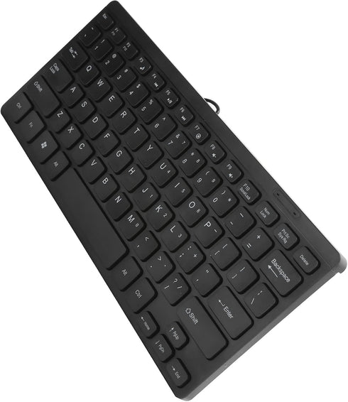 Mini USB Wired Waterproof Multimedia Keyboard K1000 with 1.1M Cable, Compact Ergonomic Design