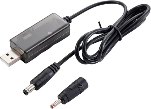 hiBCTR 6 Packs 5V 9V/12V, 5.5x2.1mm/3.5x1.35mm, 18W USB Boost Converter Cable, DC to USB Power Adapter, Voltage Boost