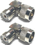 CESS UHF Right Angle Adapter, L Shape 90 Degree RF Coax Connector for CB Radio, 2 Pack