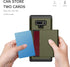 Galaxy Note 9 Case, Heavy Duty Shockproof Rubber Hybrid Rugged Hard Back Cover with ID Credit Card Slot Holder, Army