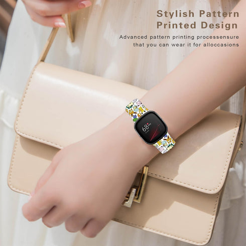 Pikacu Sea Turtle Anime Bands - Compatible with Fitbit Sense/Sense 2/Versa 3/Versa 4 Soft Sport Strap