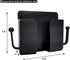 Self-Adhesive Wall Mount Phone Holder with Hooks Phone Stand Charging Holder for Smartphones Cellphone Bracket Phone Holder for Wall Home Office RV for iPhone and Android (Black)