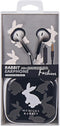 QearFun Bunny Earbuds for Kids | Kawakii Wired Earbud & in-Ear Headphones Gift with Microphone and Storage Case (Black)