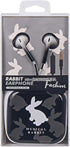 QearFun Bunny Earbuds for Kids | Kawakii Wired Earbud & in-Ear Headphones Gift with Microphone and Storage Case (Black)