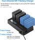 Neewer 4-Channel NP-F Battery Charger with LCD Screen & Power Adapter, Compatible with Sony NP-F550 F570 F750 F770