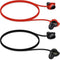 kwmobile Straps Compatible with Samsung Galaxy Buds/Buds Plus - 2X Silicone Holder for Wireless Earphones in Black/Red