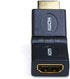 Monoprice HDMI Port Saver Adapter - Male to Female, Swiveling, Gold Plated, 3 Inches, Up to 90 Degrees Adjustment, Black